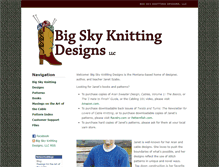 Tablet Screenshot of bigskyknitting.com